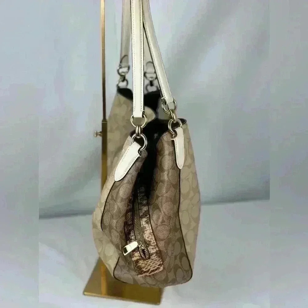 Coach Hallie Shoulder Bag In Signature Canvas - Picture 5 of 13